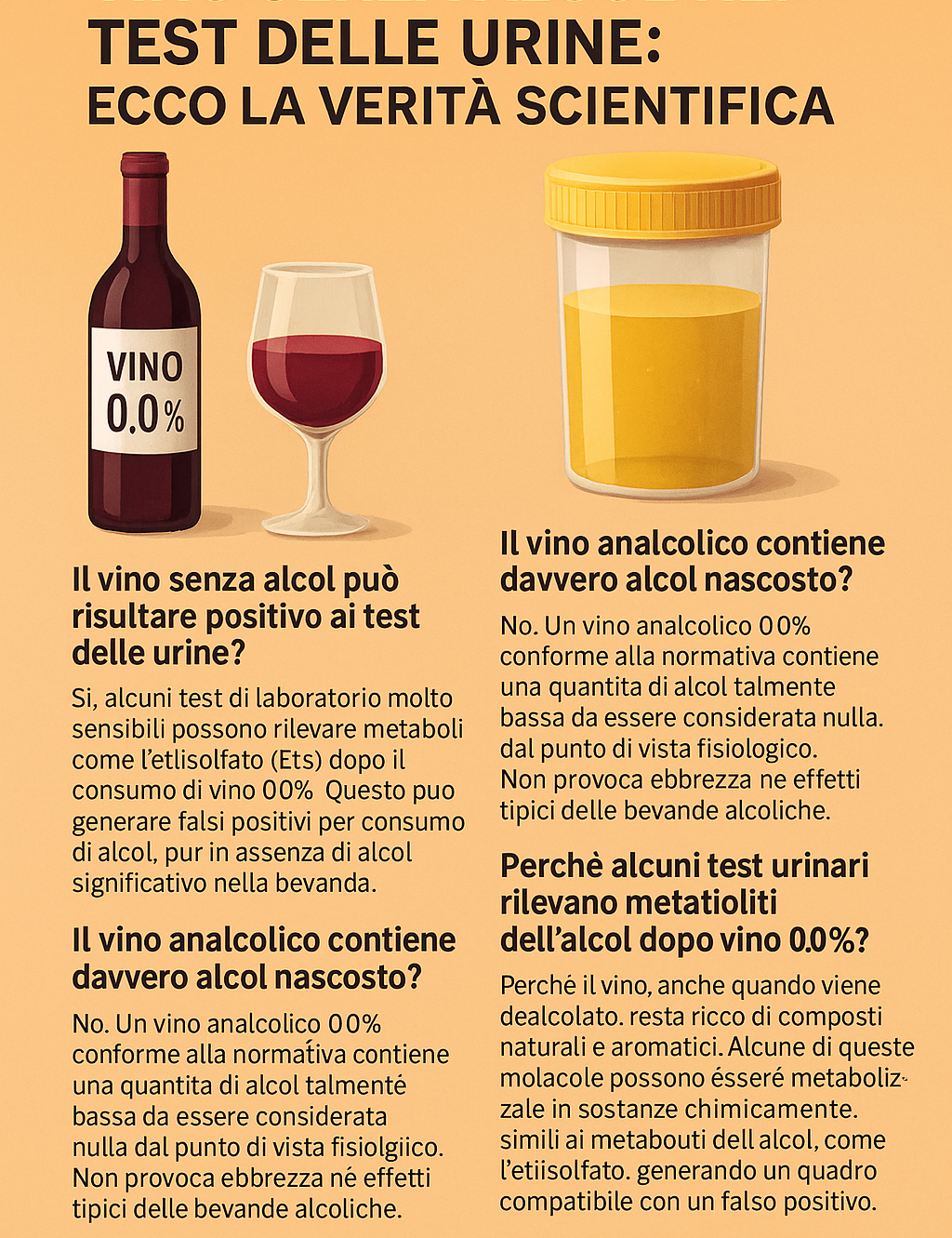 vino senza alcol presente nel test delle urine verità scientifica