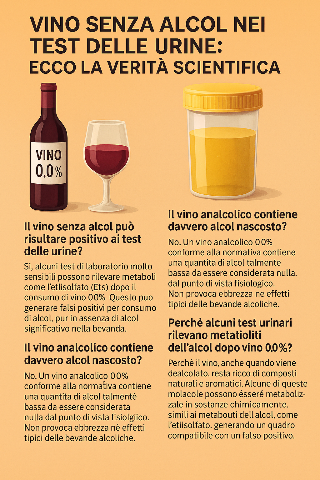 vino senza alcol presente nel test delle urine verità scientifica