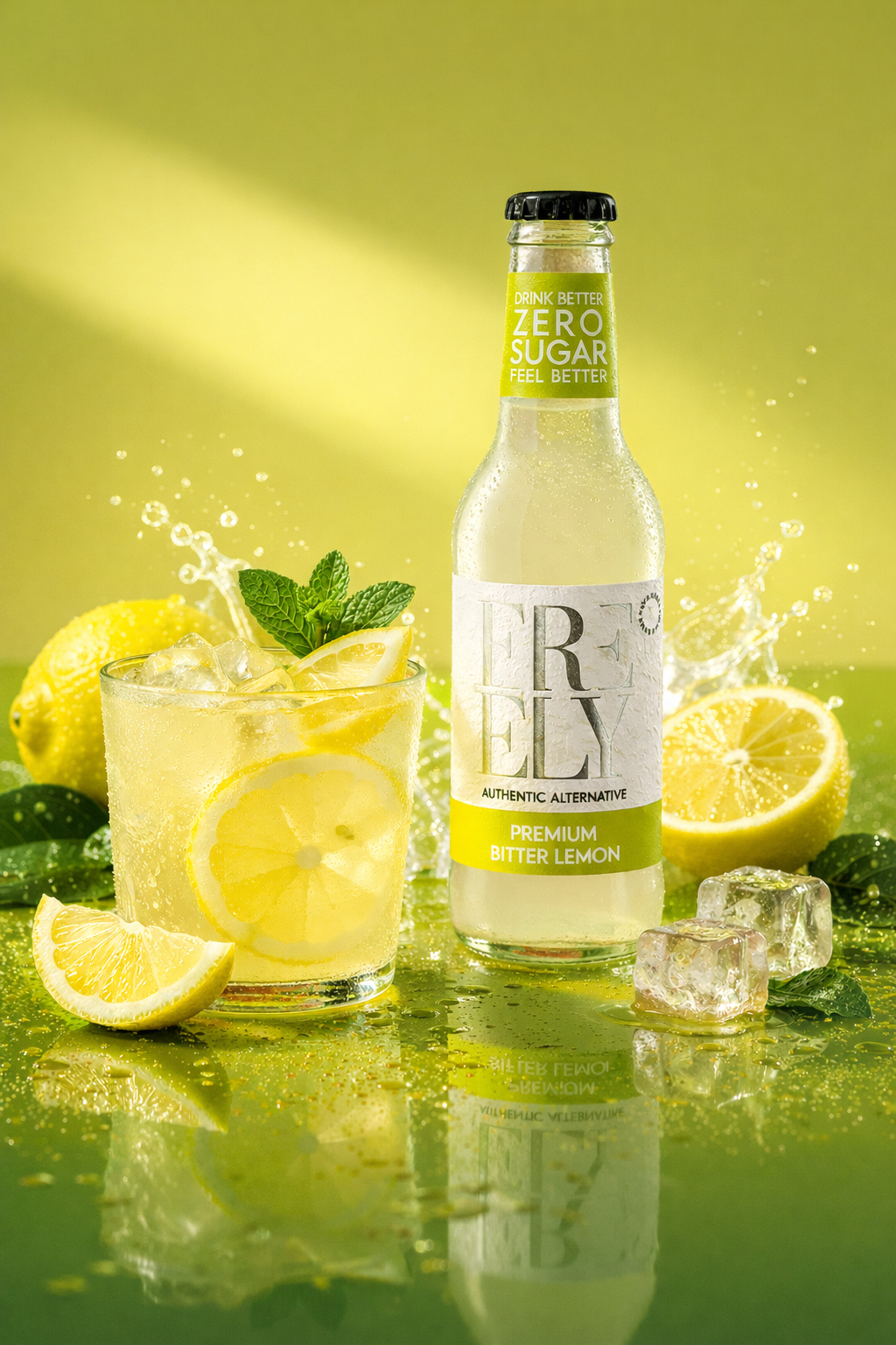 Cocktail analcolici creativi moderni con bitter al limone