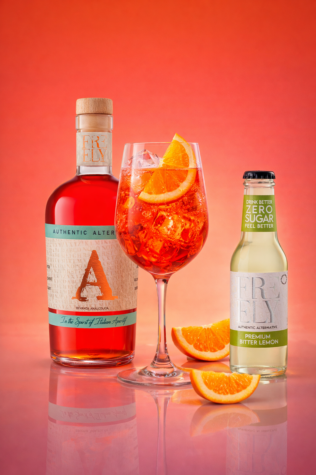 Spritz analcolico senza alcol alcohol free cocktail analcolico già pronto
