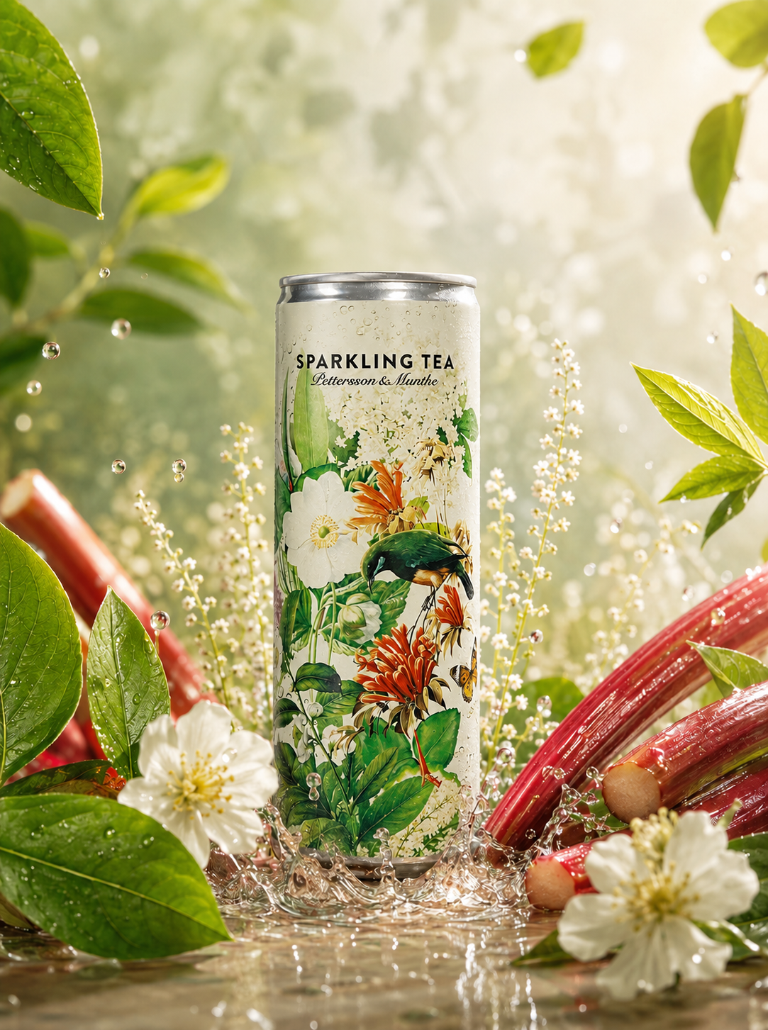 Green Tea Rhubarb Sparkling Tea Pettersson & Munthe | Tè Frizzante