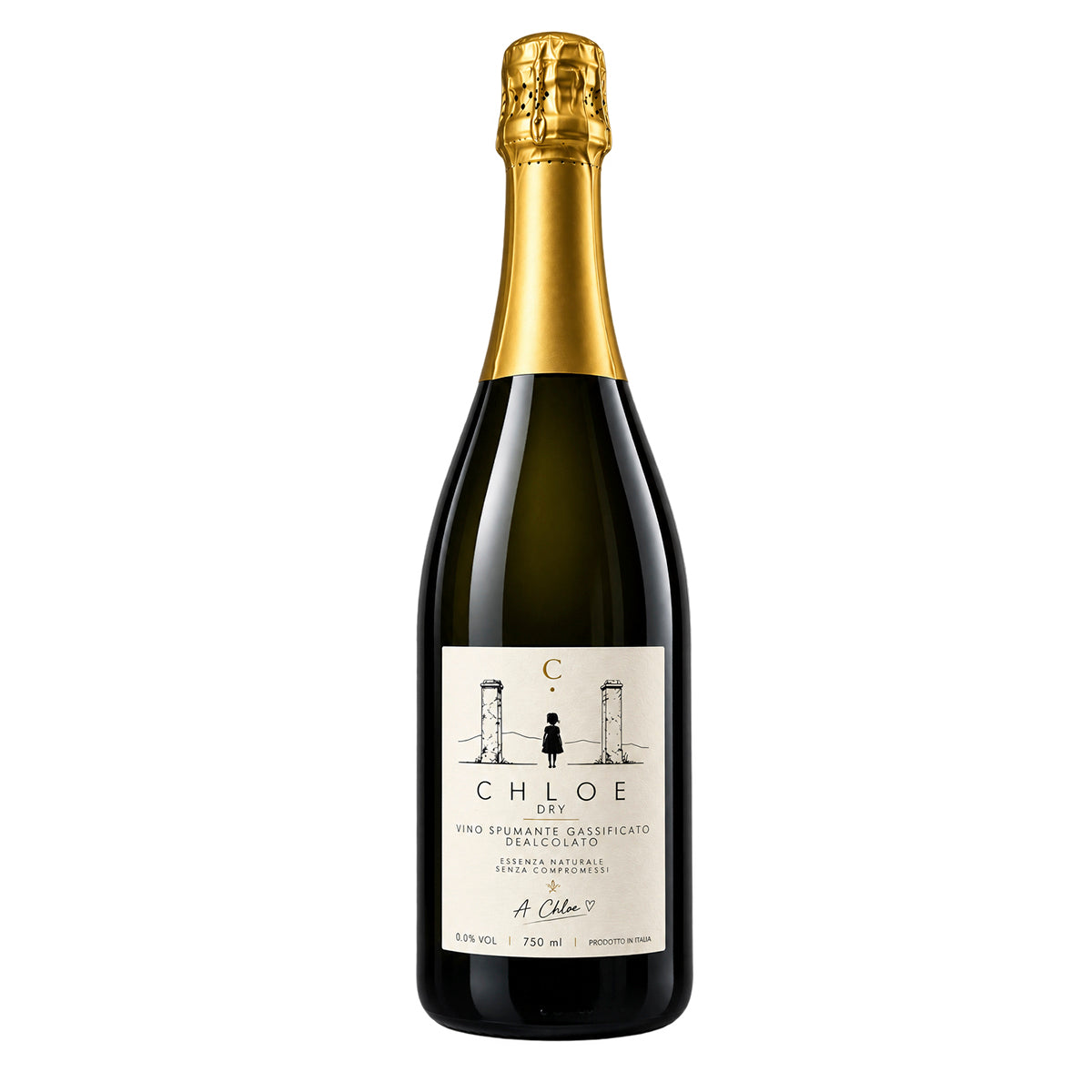 Chloe vino spumante gassificato dealcolato bottiglia 750ml aromatico di Pascale francesca