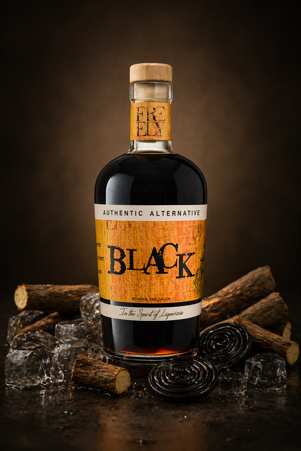 Digestivo analcolico liqurizia con liqurizia e ghiaccio senza alcol bottiglia 700ml liquore senza alcol myazero distillati e spirits