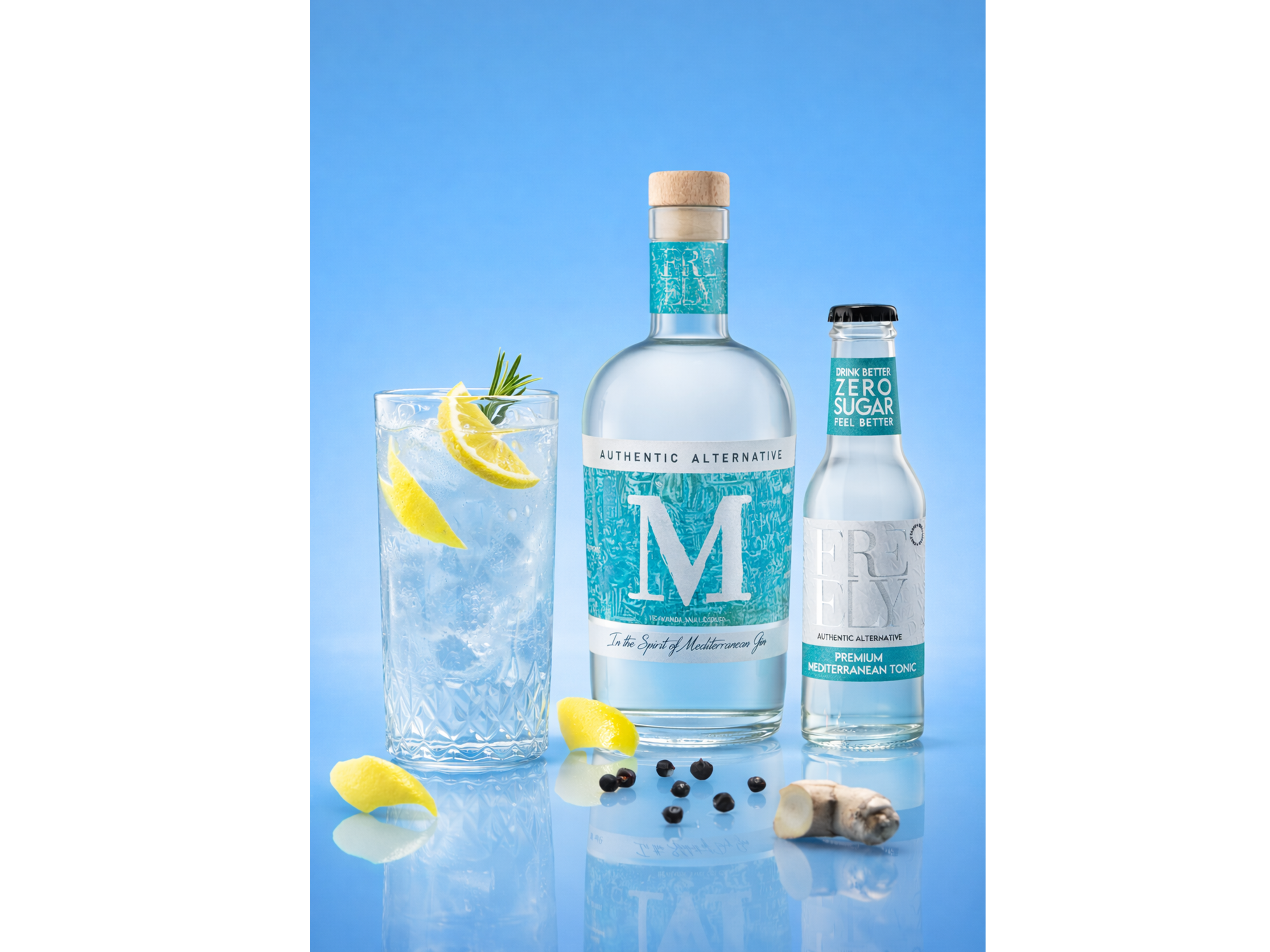 Gin tonic analcolico cocktail analcolico migliore gin mediterraneo e acqua tonica mediterranea