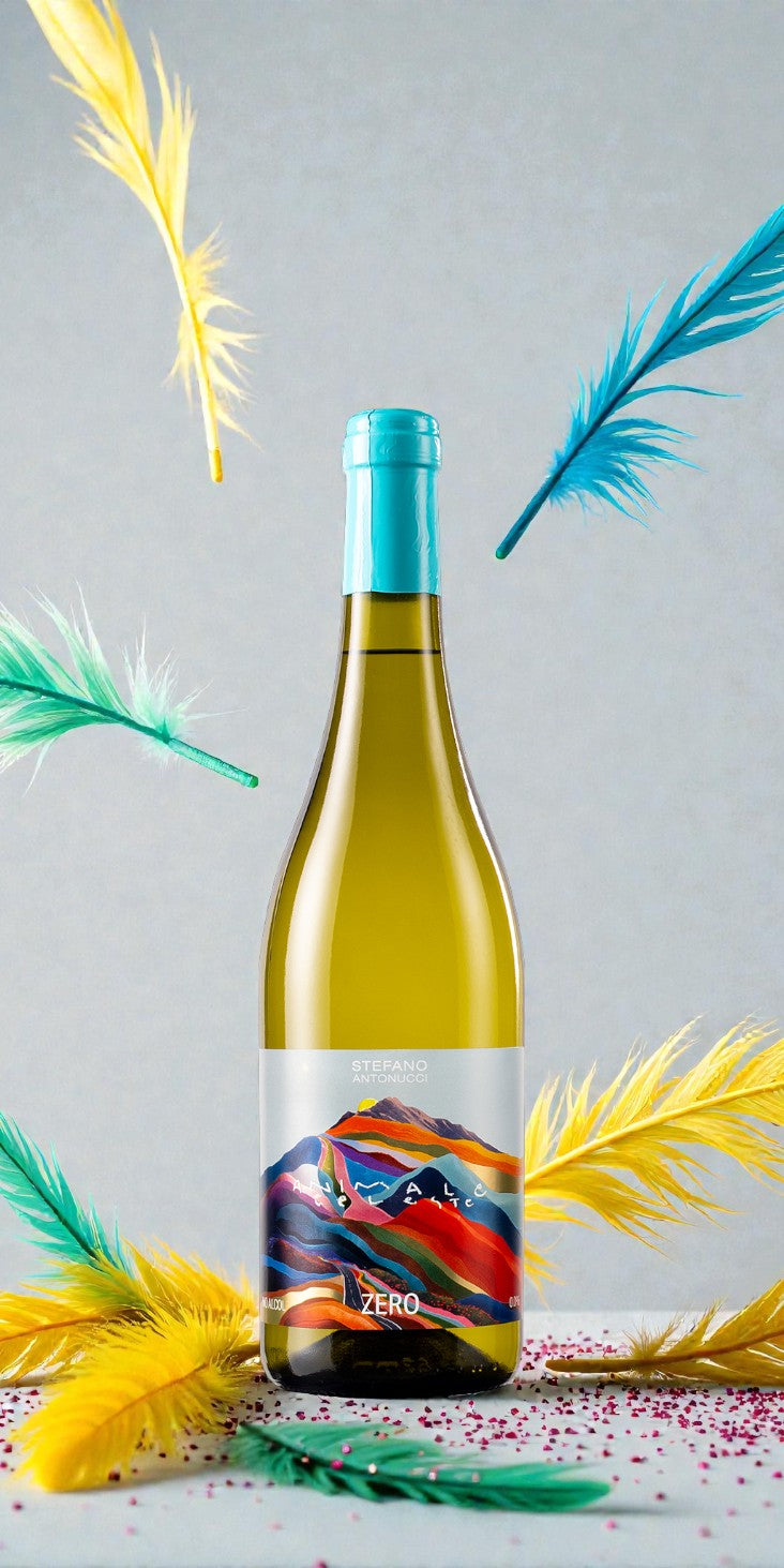Ste' animale celeste bottiglia di vino senza alcol dealcolato 0.0 di cantina santa barbara