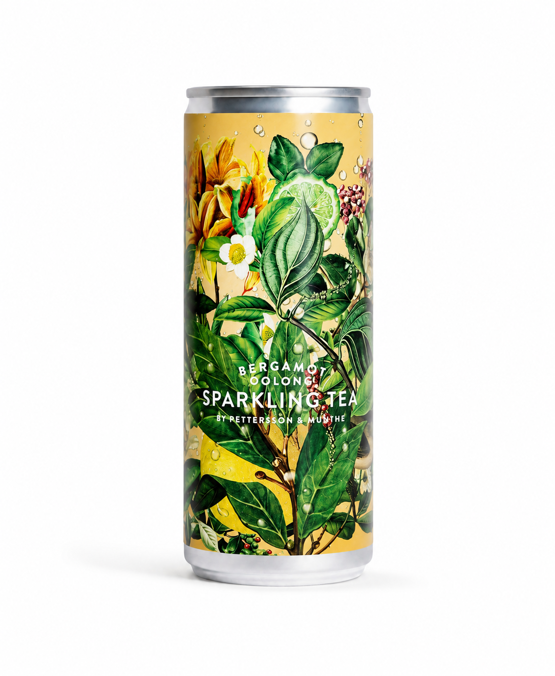 Bergamot Oolong Sparkling Tea Pettersson & Munthe in lattina – tè frizzante infuso premium con bergamotto e oolong