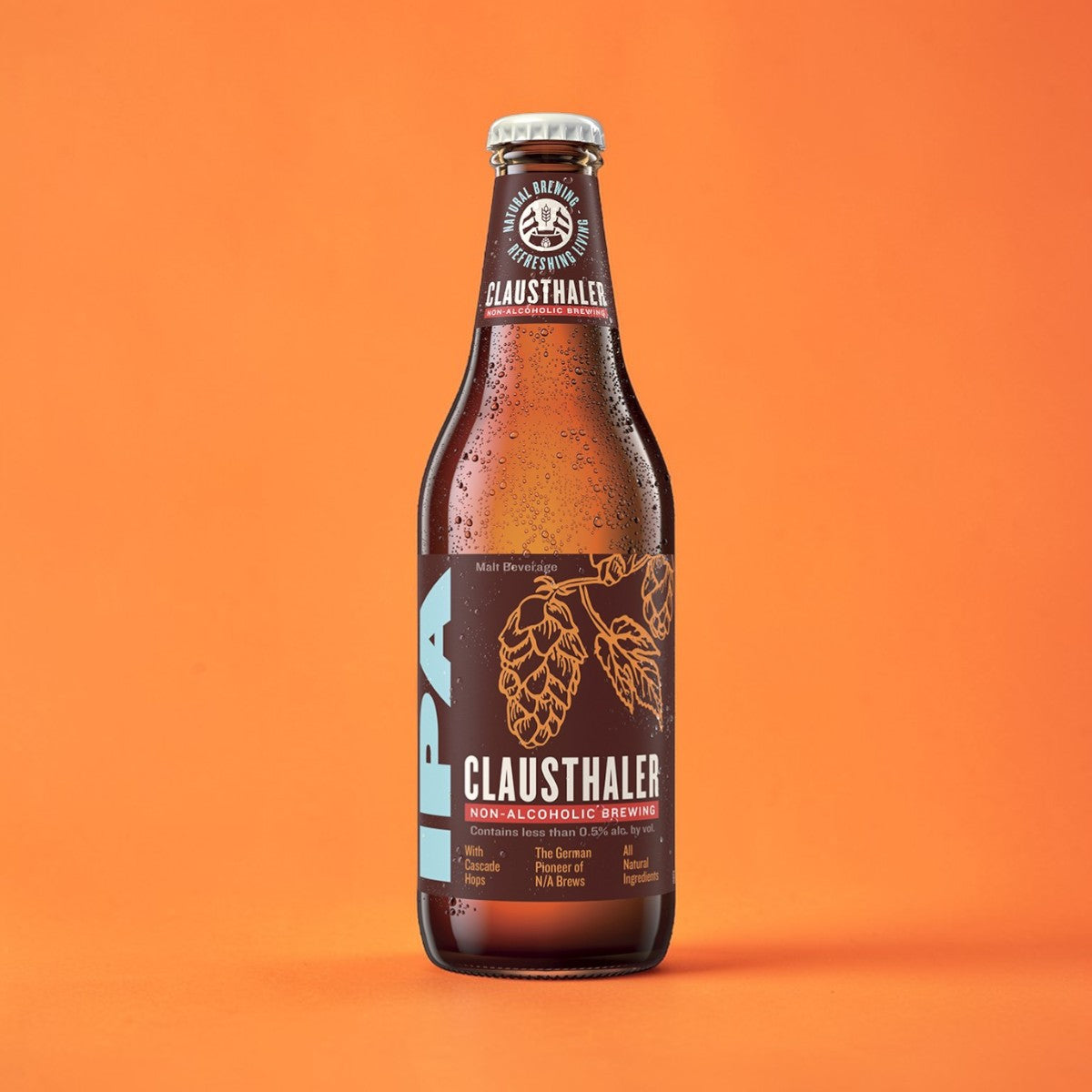 Clausthaler ipa birra alcohol free non filtrata tedesca bottiglia 0,355 alc. <0.5%