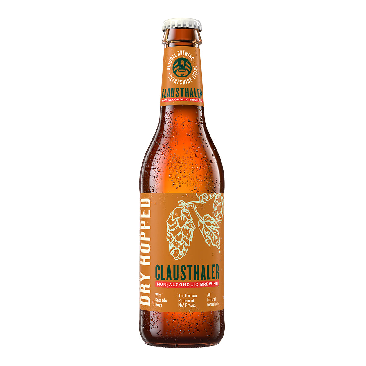 clausthaler dry hopped unfiltered birra analcolica stile keller bottiglia 0.33