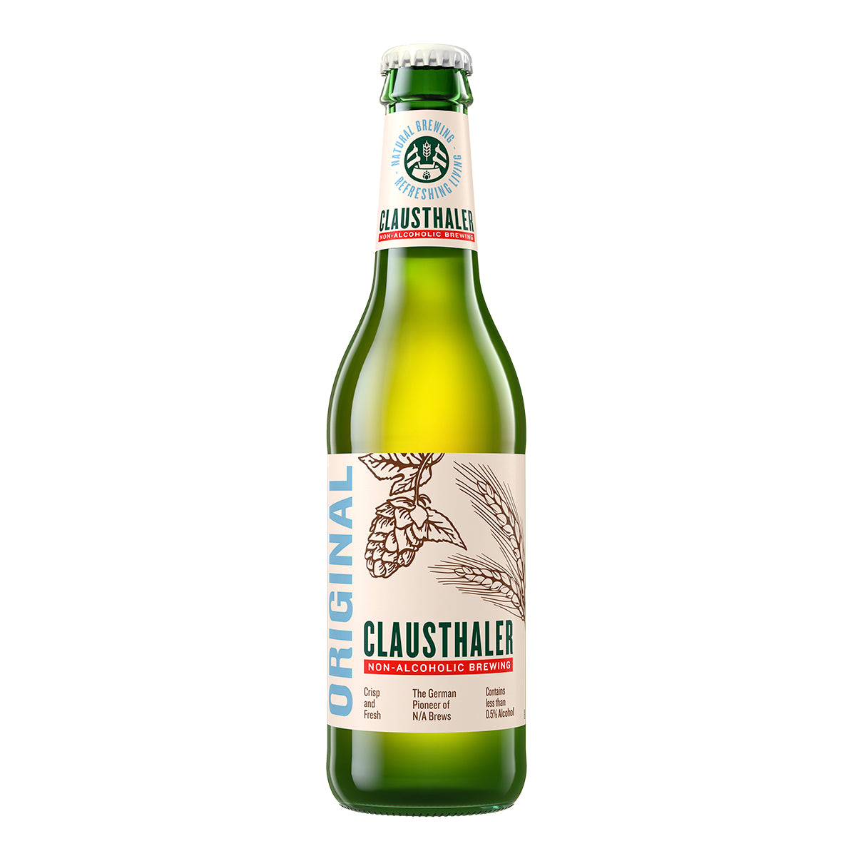 Clausthaler original birra analcolica tedesca stile pale lager 0% bottiglia 0.33