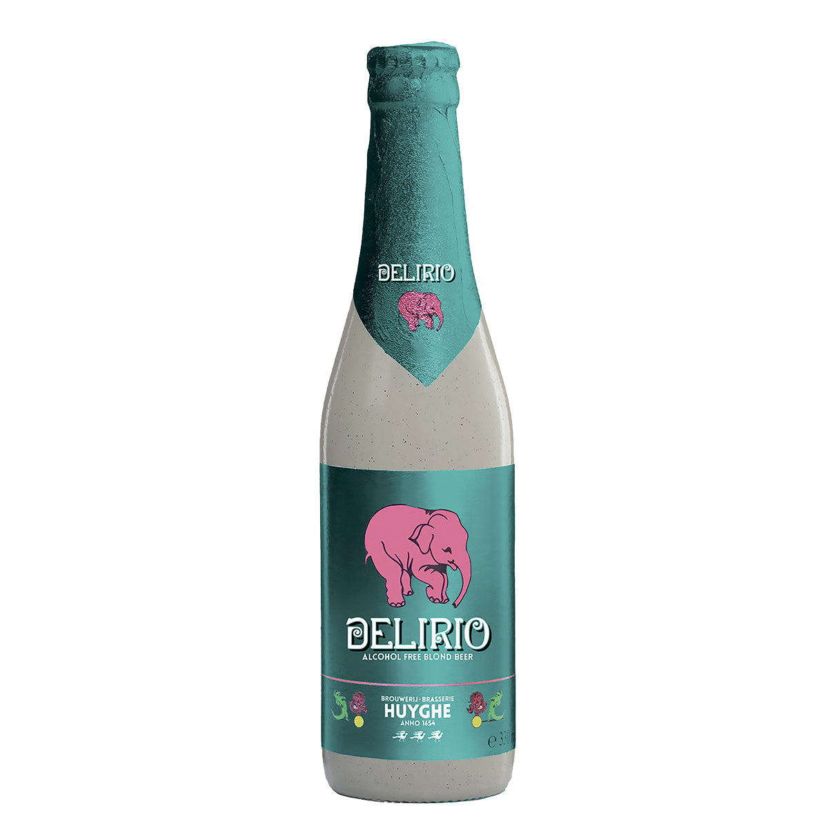 Birra analcolico Delirio birrificio huyghe belga bottiglia da 330ml elefante rosa